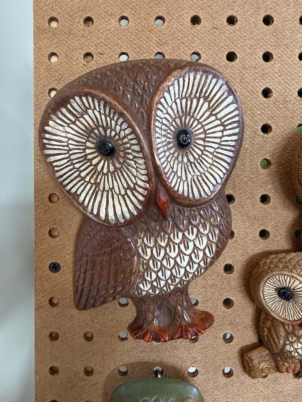 Vintage Foam Craft Owl Wall Hanging